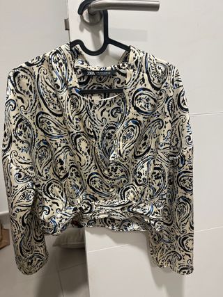 Blusa Zara Estampada Multicolor