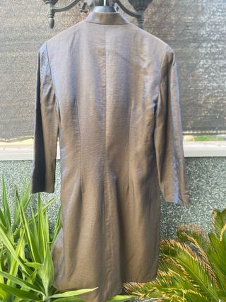 Chaqueta larga fiesta marrón y dorada