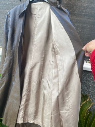 Chaqueta larga fiesta marrón y dorada