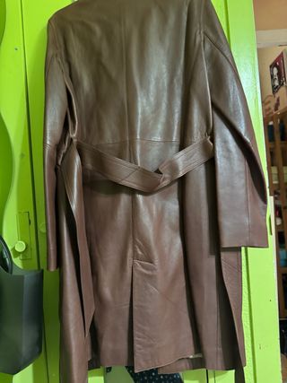 Abrigo Massimo Dutti Marrón Tres Cuartos