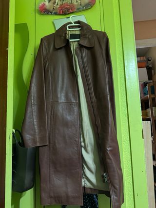 Abrigo Massimo Dutti Marrón Tres Cuartos