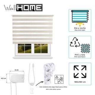 Tende Notte/Giorno 180x180 PVC Color Lino Nuovo