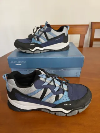 Zapatillas Geox Amphibiox Azul y Gris