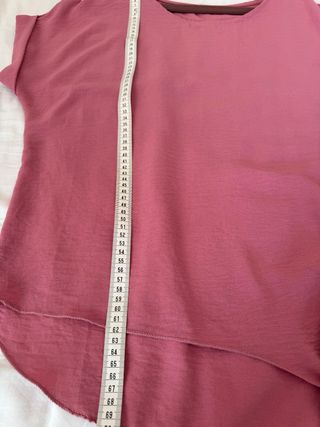 Conjunto Blusa rosa con nudo lateral y pantalón