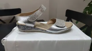 Sandalias Valerias Piel Mujer   Plata