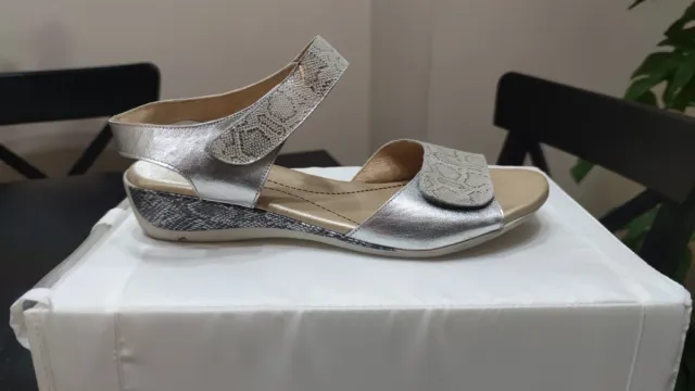 Sandalias Valerias Piel Mujer   Plata
