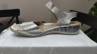 Sandalias Valerias Piel Mujer   Plata