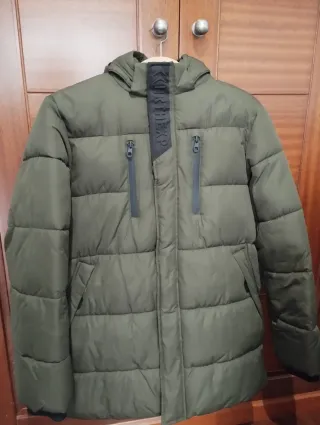 Chaquetón verde invierno acolchado