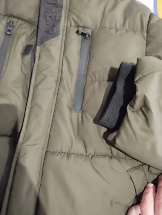 Chaquetón verde invierno acolchado