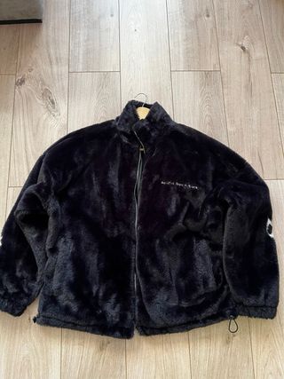 Teddy Jacket Negra Tipo Peluche – Street Style