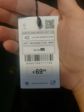 Americana Azul Marino Talla 42