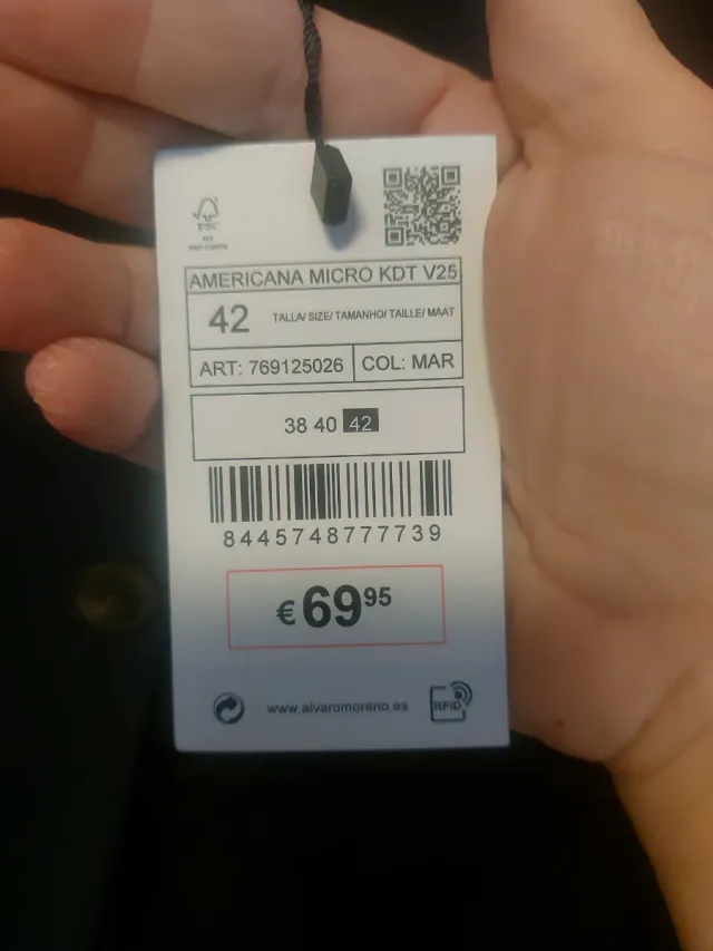 Americana Azul Marino Talla 42