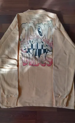 Sudadera Zara Oversize Naranja Talla S/38 Hombre