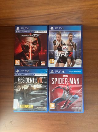 Pack 4 Juegos PS4: Tekken 7, UFC 2, Resident Evil,