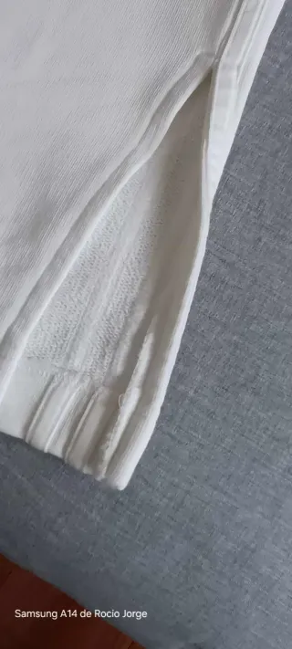 Pantalón deportivo Adidas blanco roto