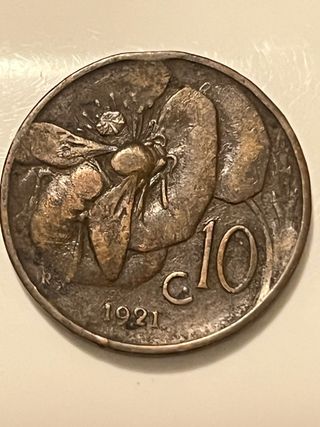 10 Centesimi Ape 1921