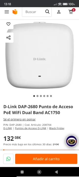 D-Link DAP-2680 Punto de Acceso WiFi