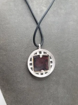 Colgante Plata Ley y Ámbar