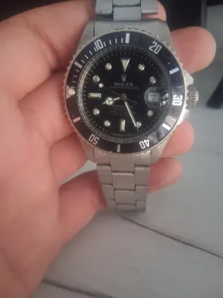 Rolex Submariner Negro/Plateado