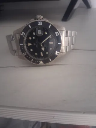 Rolex Submariner Negro/Plateado