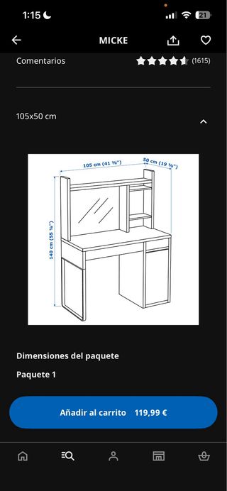 Estantería de escritorio blanca