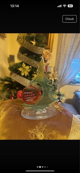 Decorazione Albero di Natale Glitter