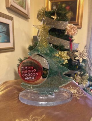 Decorazione Albero di Natale Glitter