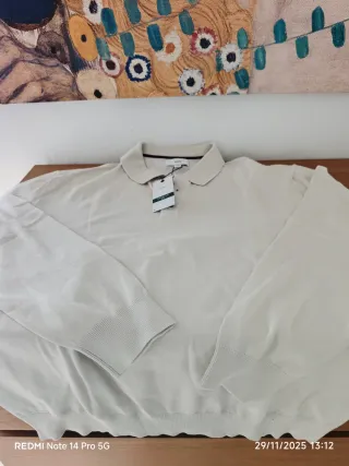Polo Next Hombre Manga Larga Talla L Crema