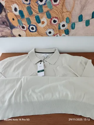 Polo Next Hombre Manga Larga Talla L Crema