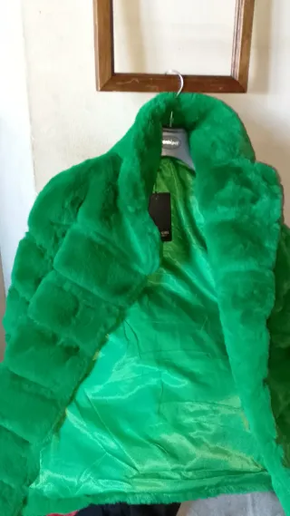 Pelliccia sintetica verde