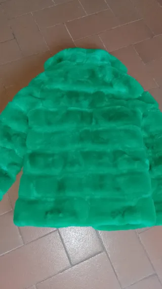 Pelliccia sintetica verde