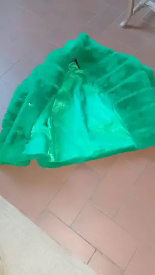 Pelliccia sintetica verde