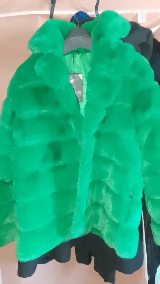 Pelliccia sintetica verde