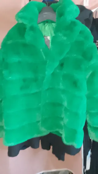 Pelliccia sintetica verde