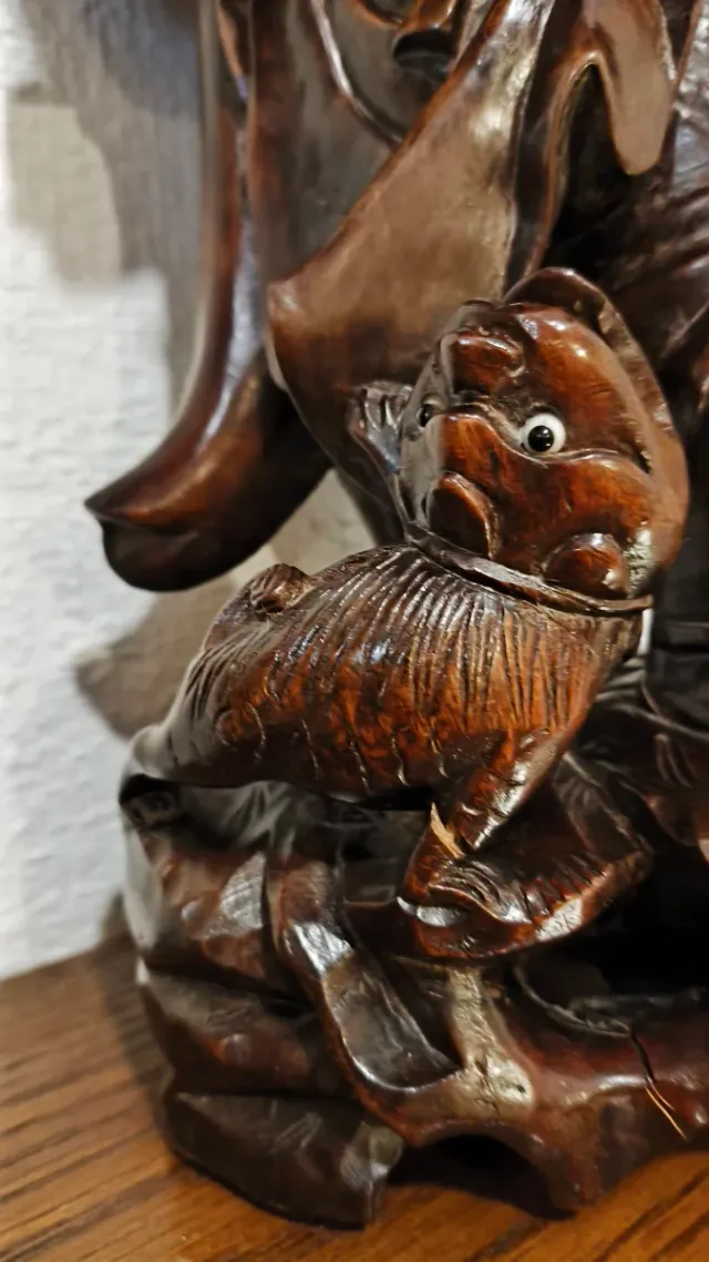 Antigua Talla Madera Palo Rosa