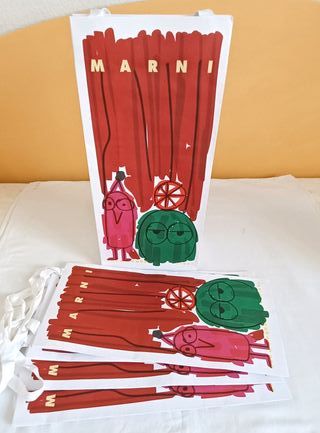 Bolsa Marni con dibujo de personajes