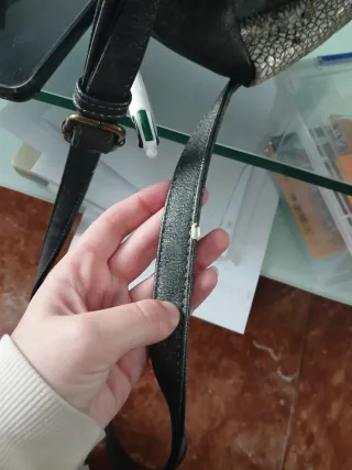 Bolso Nano de la Rosa Negro y Plateado