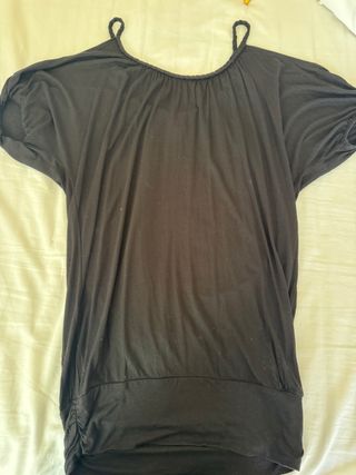 Blanco Camiseta Talla Única Negra