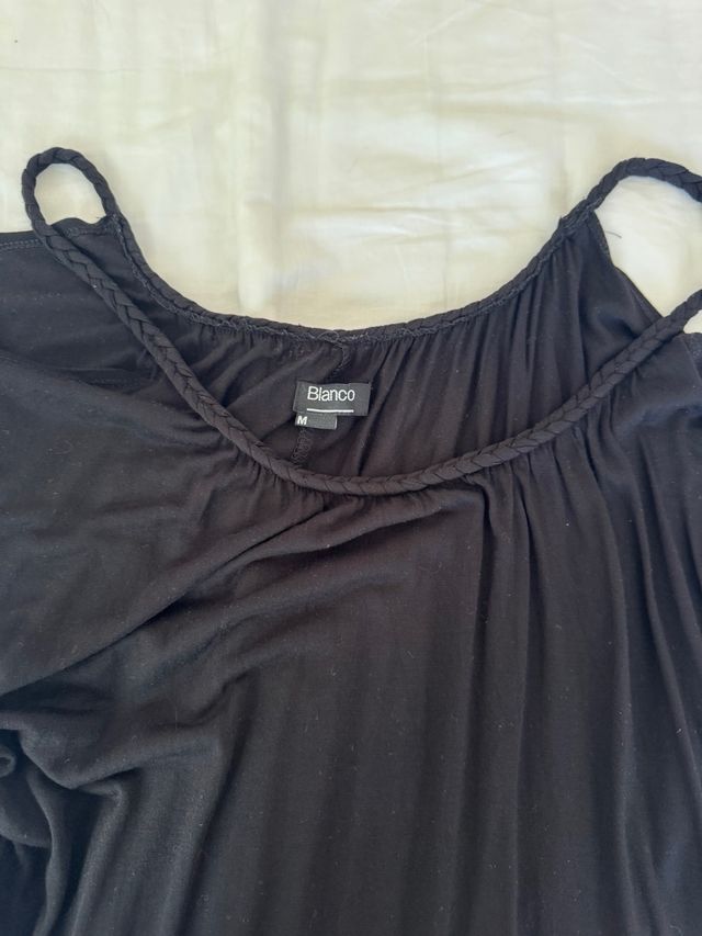 Blanco Camiseta Talla Única Negra