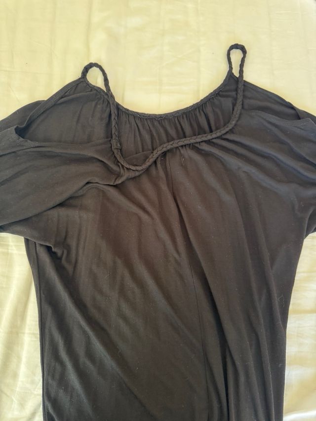 Blanco Camiseta Talla Única Negra