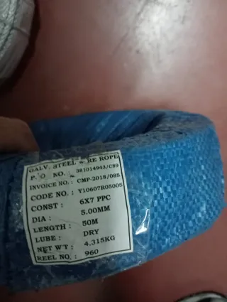 Cable de Acero Galvanizado 50m