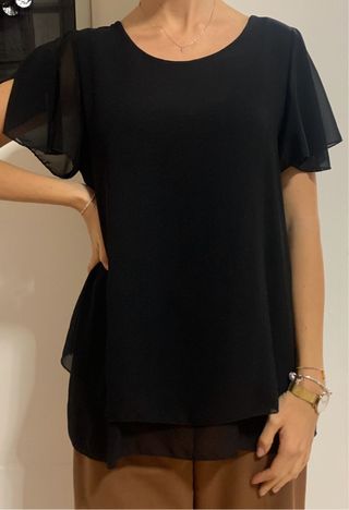 Maglietta elegante nera taglia unica