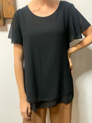 Maglietta elegante nera taglia unica