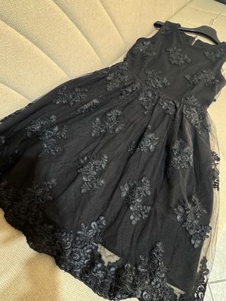 Vestito pizzo nero cerimonia