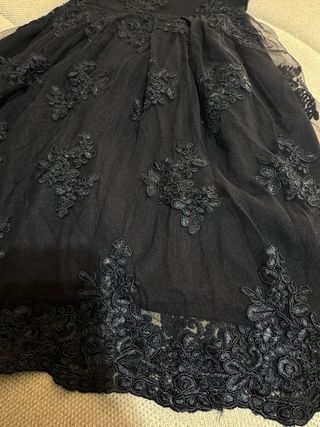 Vestito pizzo nero cerimonia