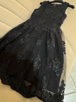 Vestito pizzo nero cerimonia