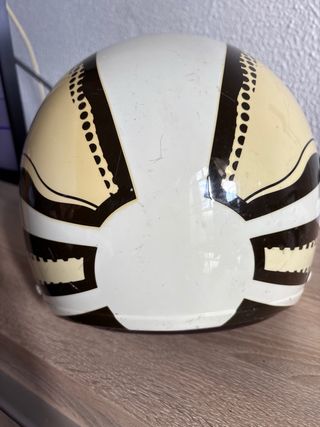 Casco Moto Helix Helmets Blanco y Beige