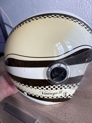 Casco Moto Helix Helmets Blanco y Beige
