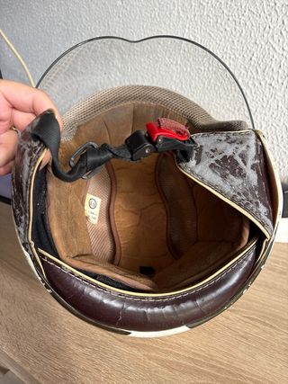 Casco Moto Helix Helmets Blanco y Beige