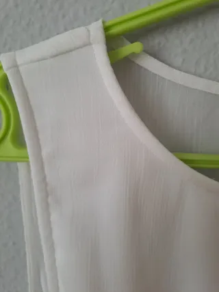 Vestido azul y blanco con lunares